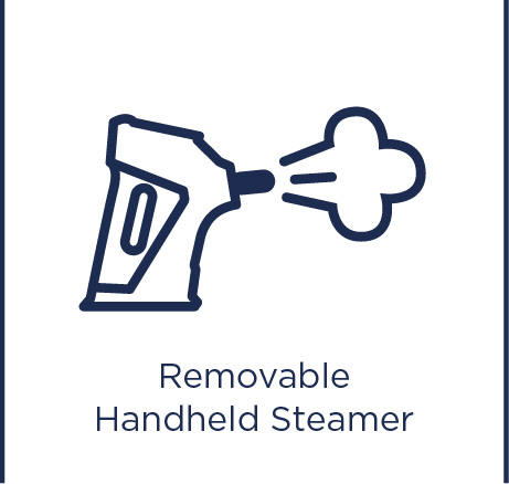 Removable handheld steamer