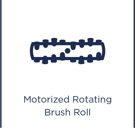 Motorised rotating brush roll