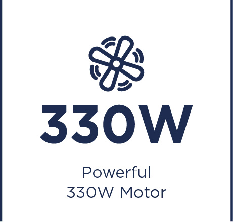 Powerful 330W motor