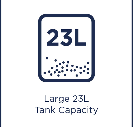 Large 23L tank capacity