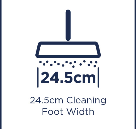 24.5m cleaning foot width
