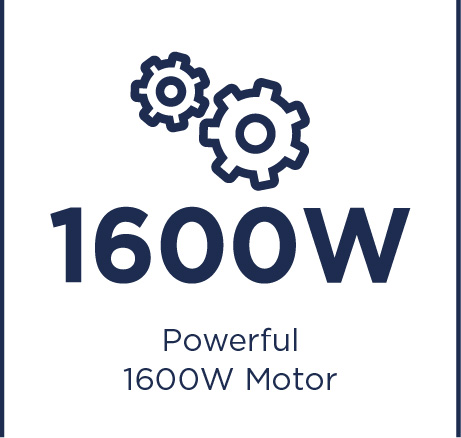 Powerful 1600W motor