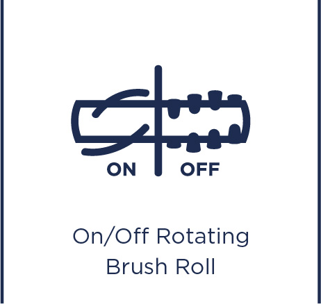 On/off rotating brush roll