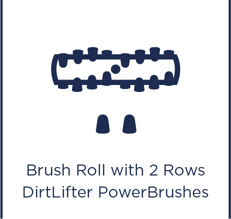 Brushroll with 2 rows DirtLifter Power Brushes