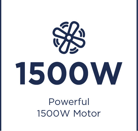 Powerful 1500W motor