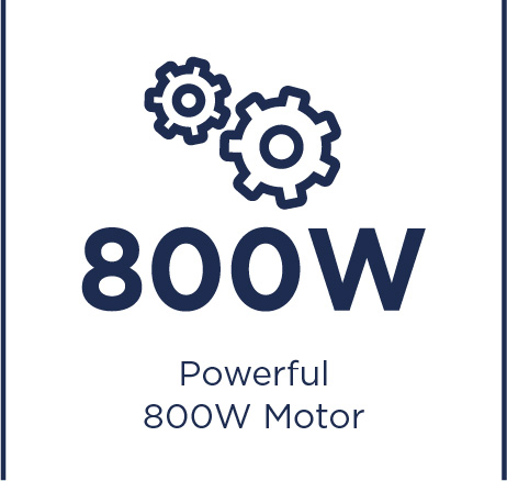 Powerful 800W motor