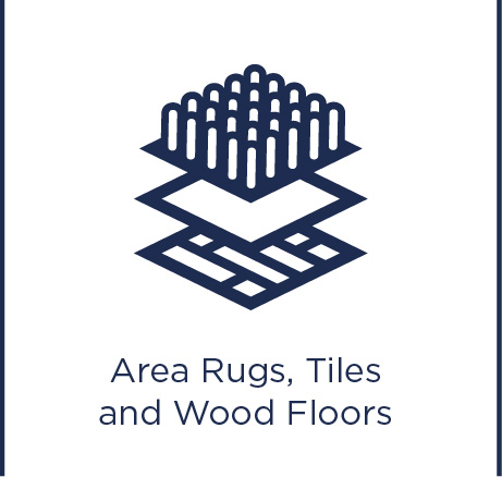 Area rugs, tiles and wood floors